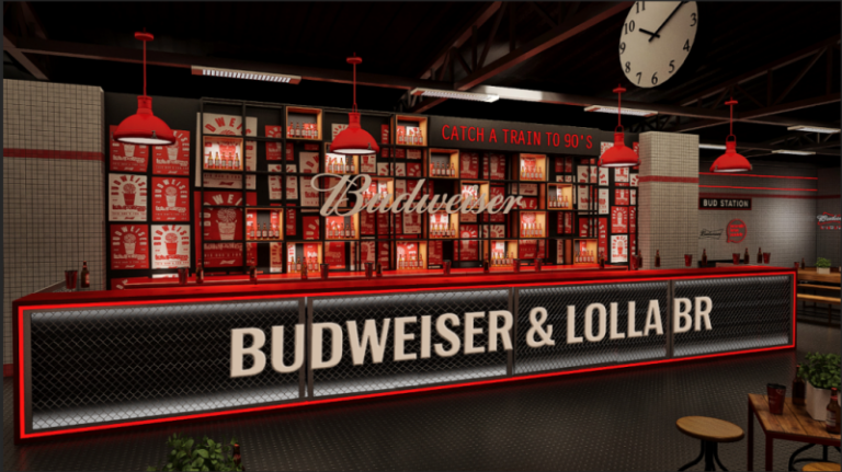 De volta ao Lollapalooza, Budweiser transporta público do festival para os anos 90