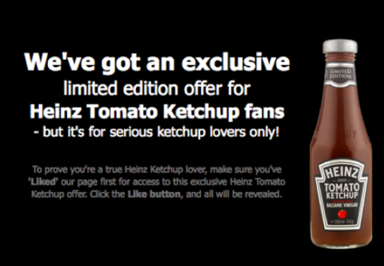 Heinz lança produto exclusivo para fãs no Facebook 