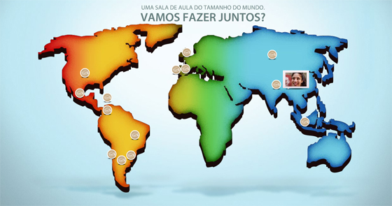 Santander leva sala de aula à web