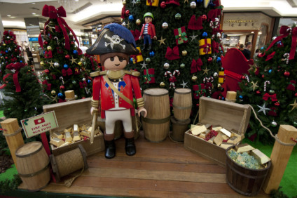 Playmobil enfeita Brasília Shopping para o Natal
