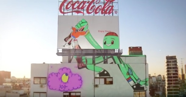 Grafites animados no novo comercial da Coca-Cola