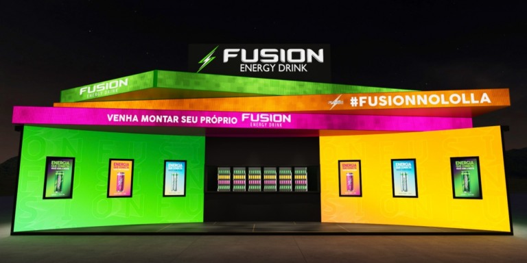 Fusion Energy Drink constrói bar high tech e interativo no Lollapalooza 2017