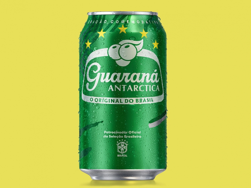 Guaraná Antarctica veste latas com as cores do Brasil