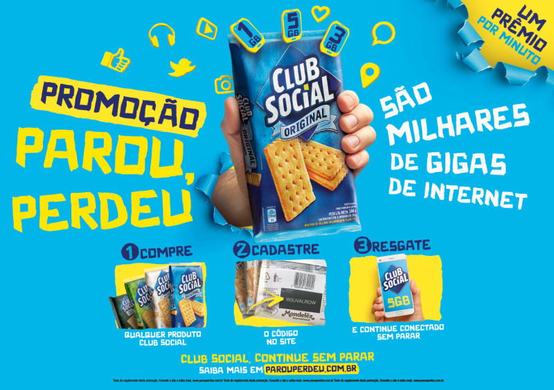 Promoção "Parou, Perdeu" de Club Social dá pacote de dados