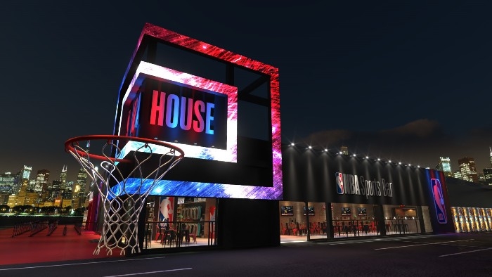 Budweiser apresenta a fachada da NBA House