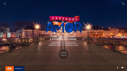 GOL e Air France celebram parceria  com ação Cadeados do Amor