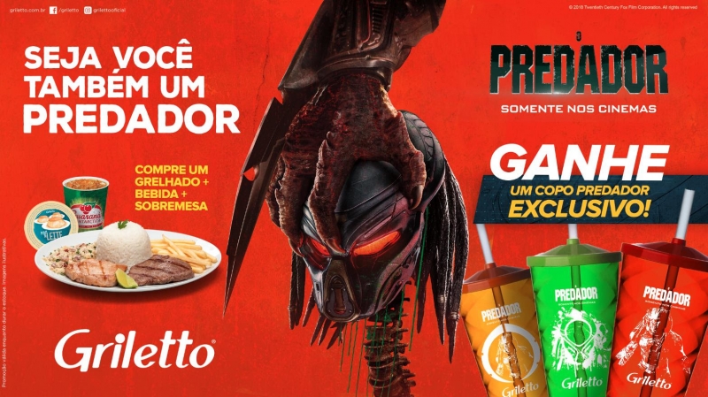 Griletto faz promoção do filme O Predador