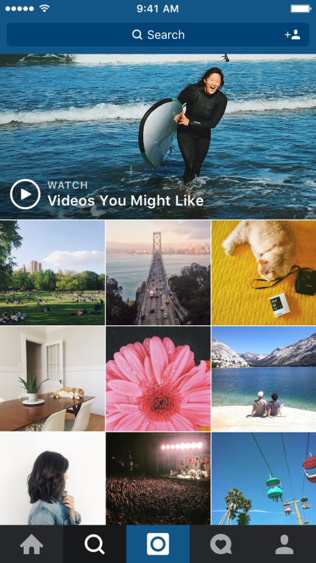 Atualização do Instagram destaca vídeos na plataforma