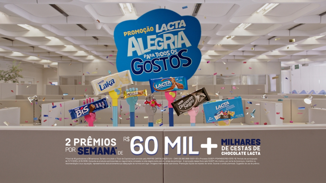 Aktuellmix cria para Lacta promoção “Alegria para Todos os Gostos”