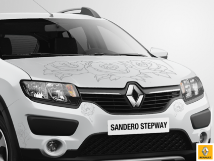 Ação promocional da Renault tatua Sandero Stepway