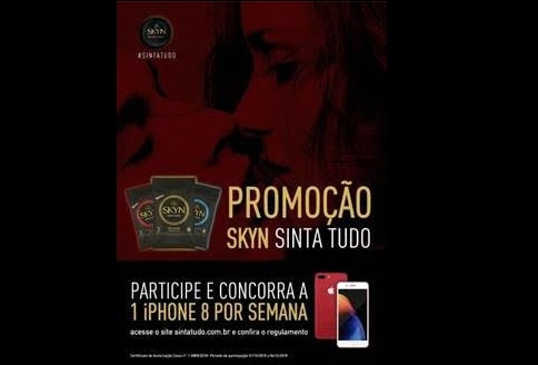 Skyn faz promoção com iPhone 8 para conscientizar sobre AIDS