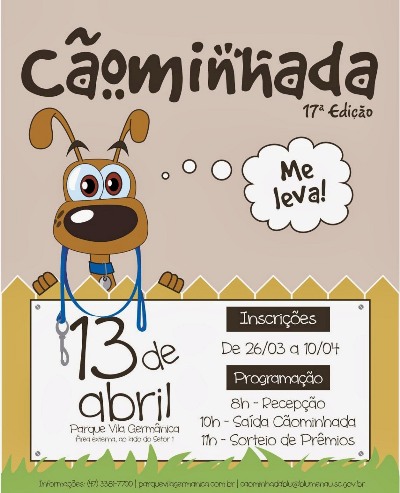 Abertas as inscrições para a 17ª edição da Cãominhada