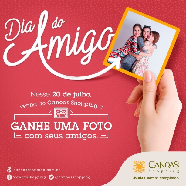 Para marcar data que celebra a amizade,  Canoas Shopping cria ação