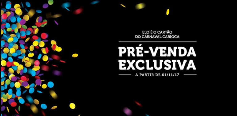 Elo é o cartão oficial do Carnaval Rio 2018