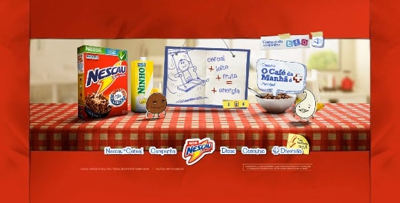 Site de Nescau Cereal ganha mais interatividade 