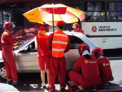Biruta fez pit stop para Shell nas ruas de São Paulo