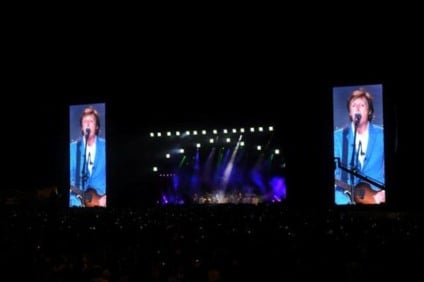 Template em ação no show de Paul McCartney