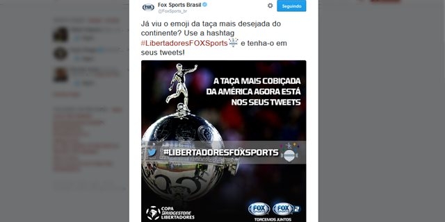 Fox Sports ganha Twitter Emoji inédito para a América Latina