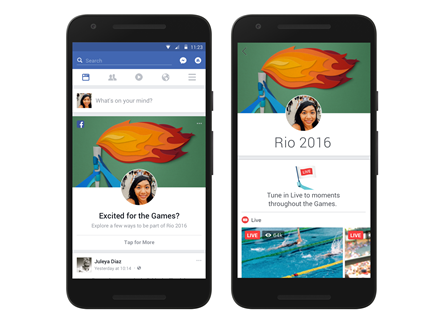 Facebook lança novidades para entrar no espírito Olímpico