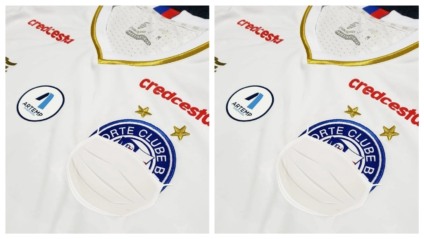 Camisa do Bahia ganha máscara no escudo