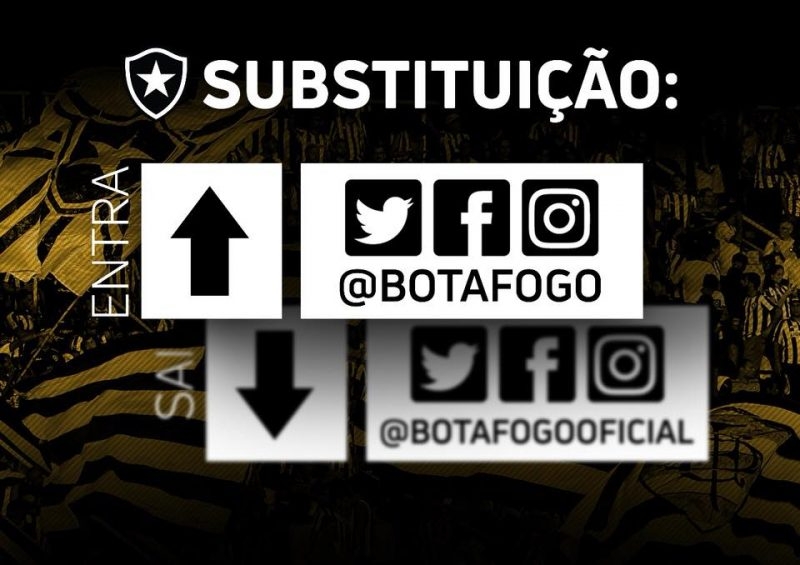 Botafogo padroniza perfis nas redes sociais