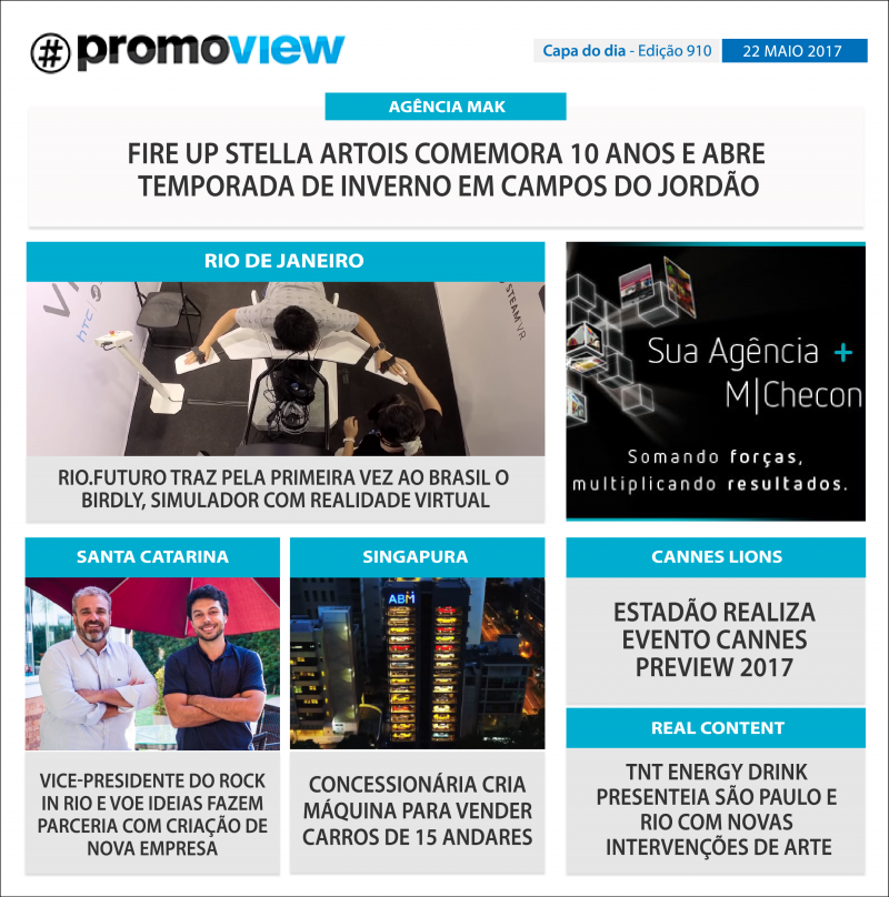 Capa do dia. Os destaques do mercado promo, só no Promoview!