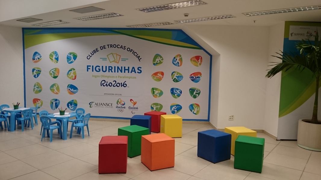 Pátio Alcântara terá ponto oficial de troca de figurinhas do álbum dos Jogos Olímpicos