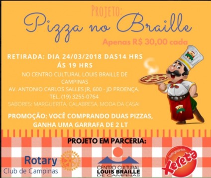 Festa da pizza beneficente ganha apoio do refrigerante Xereta