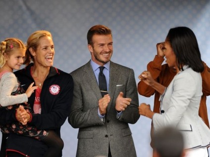 Beckham e Michelle Obama juntos em ação social