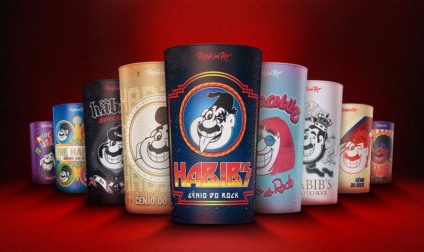 Habib’s lança copos com ilustrações para o Rock in Rio