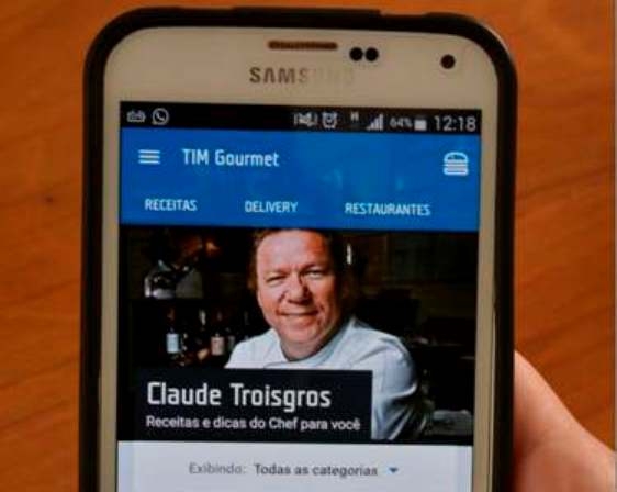 TIM cria app de gastronomia em parceria com Claude Troisgros