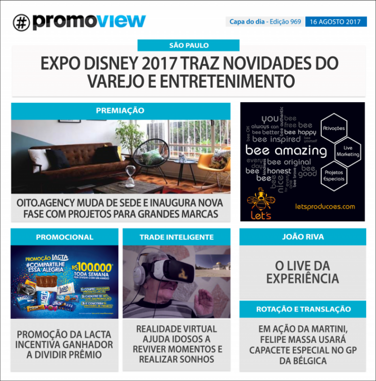 Capa do dia. Os destaques do mercado promo, só no Promoview!