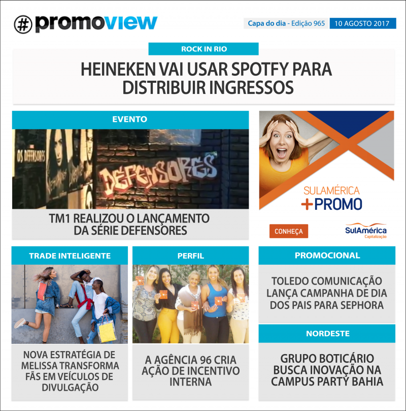 Capa do dia. Os destaques do mercado promo, só no Promoview!