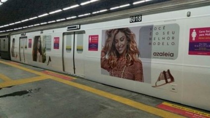 No mês da mulher, vagões femininos do Rio calçam Azaleia