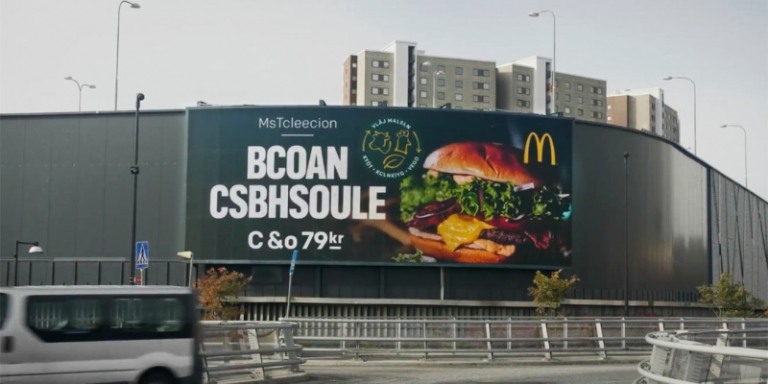 McDonald's cria anúncios para simular a dislexia na Suécia