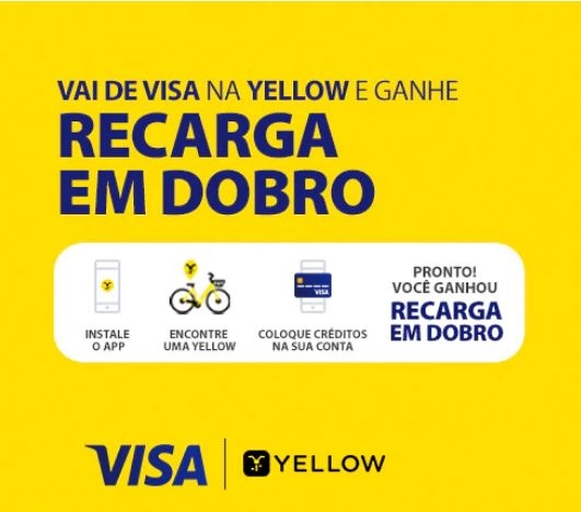 Visa faz parceria com Yellow e dá o dobro de créditos