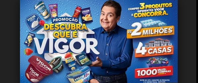 Faustão apresenta promoção “Descubra que é Vigor”