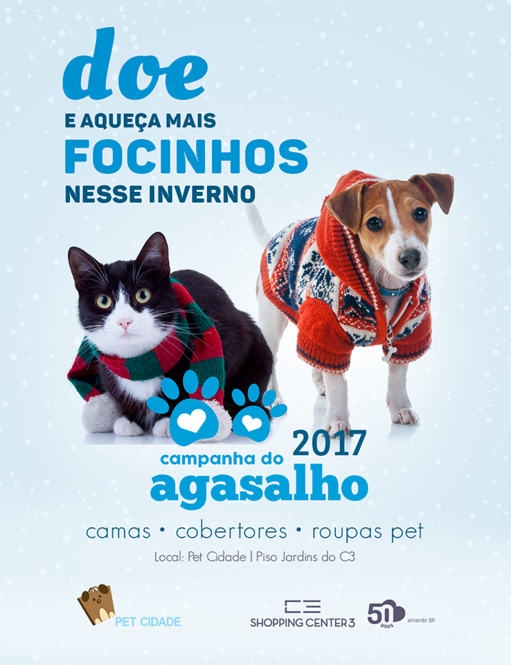 Shopping Center 3 tem campanha do agasalho pet