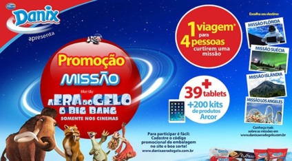 Arcor ativa a promoção A Era do Gelo O Big Bang