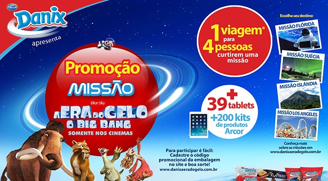 Arcor ativa a promoção A Era do Gelo O Big Bang