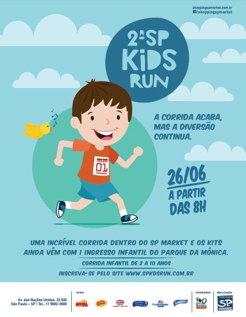 2ª SP KIDS RUN acontece em junho, no SP Market