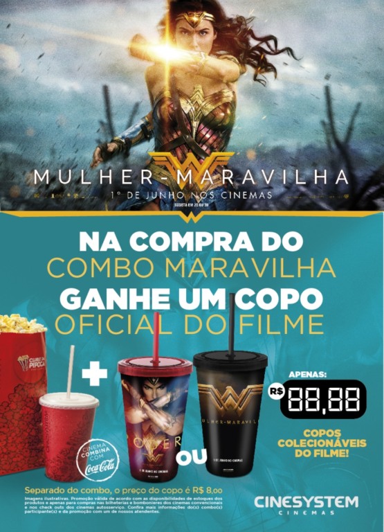 “Mulher Maravilha” chega às telas da Cinesystem com venda antecipada de ingressos e promoção especial