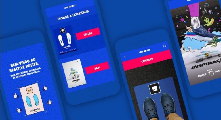 Lançamento do novo Nike React com realidade aumentada