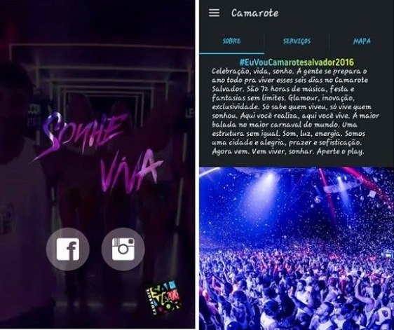 Aplicativo do Camarote Salvador vem com novo design