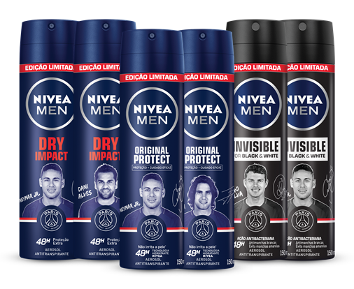 Craques do futebol estampam embalagens de Nivea Men