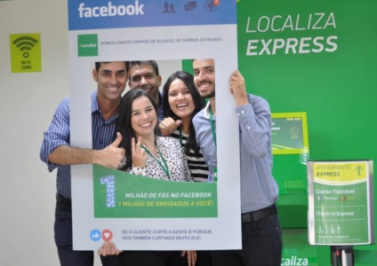 Localiza conquista 1 milhão de fãs no Facebook
