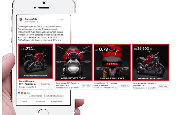 Ducati ativa Monster no digital