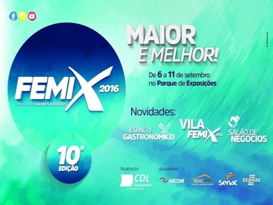 Show nacional é uma das atrações da Femix