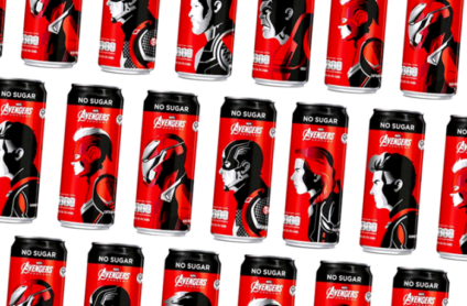 Embalagem promocional da Coca-Cola traz "Vingadores"