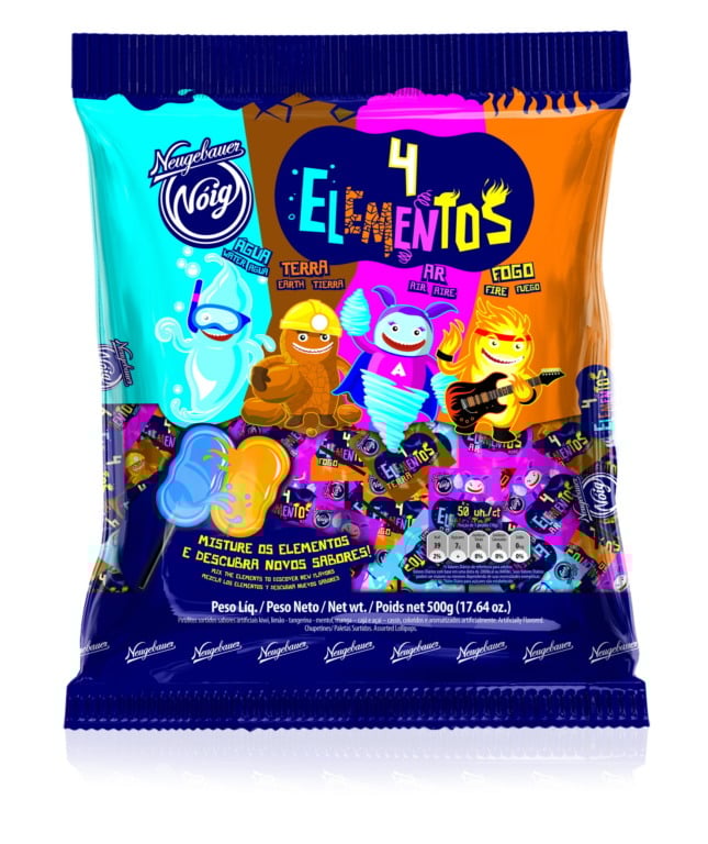 Pirulito Nóig 4 Elementos une diferentes sensações